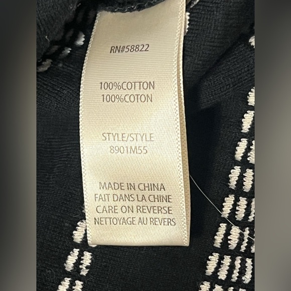 Max studio women’s size 8 Black and White Striped Sleeveless Dress 100% cotton - Picture 8 of 9